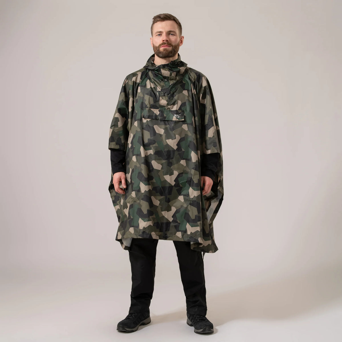 PONCHO - ΑΔΙΑΒΡΟΧΟ - ΠΡΑΣΙΝΟ CAMO