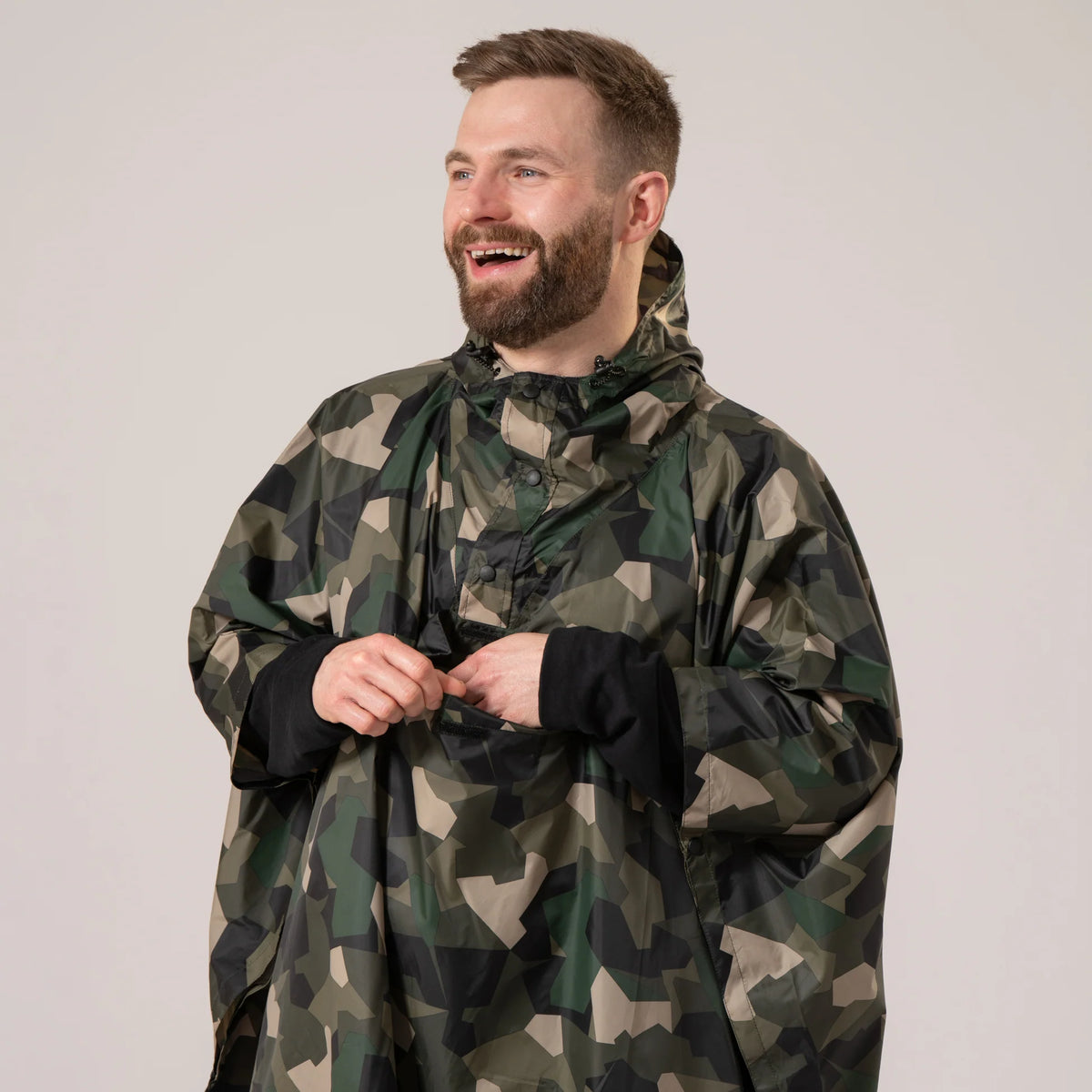 PONCHO - ΑΔΙΑΒΡΟΧΟ - ΠΡΑΣΙΝΟ CAMO